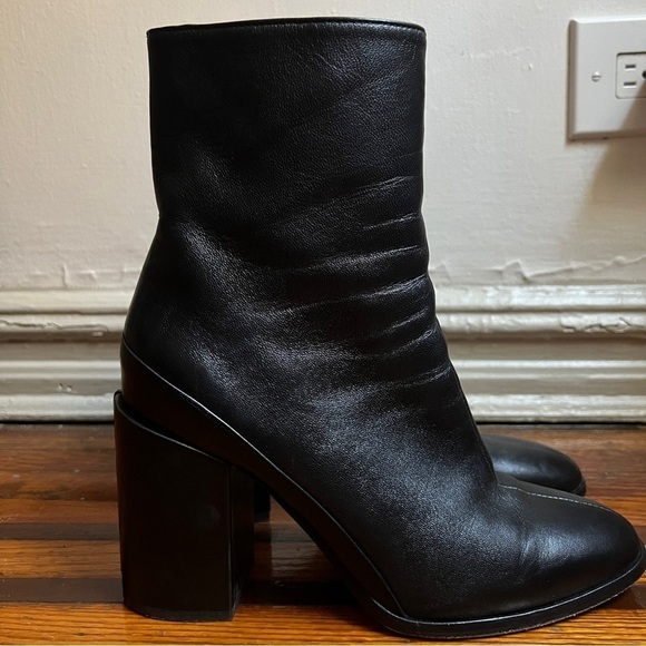 Dear Frances Spirit Heeled Boot Black Leather Size 40 9M - Picture 3 of 10